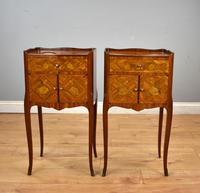 Pair of Louis XVI Style Marquetry Inlaid Bedsides Cabinets (8 of 8) Pair of Louis XVI Style Marquetry Inlaid Bedsides Cabinets (8 of 8)