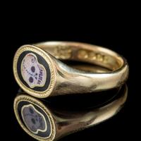 Antique Edwardian Memento Mori Skull Signet Ring 18ct Gold Dated 1902 (3 of 8) Antique Edwardian Memento Mori Skull Signet Ring 18ct Gold Dated 1902 (3 of 8)
