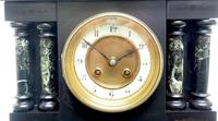 Antique French Slate & Green Marble Mantel Clock Striking 8-day (5 of 9) Antique French Slate & Green Marble Mantel Clock Striking 8-day (5 of 9)