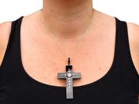 Black Onyx, Diamond, Yellow Gold Cross Pendant (8 of 9) Black Onyx, Diamond, Yellow Gold Cross Pendant (8 of 9)