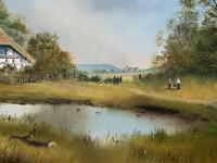 Lovely 'Chocolate Box Quality' Vintage 20thc English Landscape Oil Painting (7 of 15) Lovely 'Chocolate Box Quality' Vintage 20thc English Landscape Oil Painting (7 of 15)