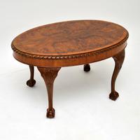 Antique Burr Walnut Oval Coffee Table (8 of 8) Antique Burr Walnut Oval Coffee Table (8 of 8)