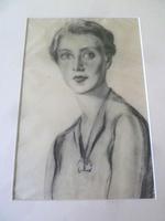 Olive Snell Mod Brit, Lithograph of Society Woman Portrait 1920's 3 of 4 Listed (3 of 3) Olive Snell Mod Brit, Lithograph of Society Woman Portrait 1920's 3 of 4 Listed (3 of 3)