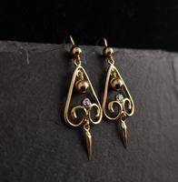 Antique Victorian Diamond Drop Earrings, 15ct Gold (7 of 10) Antique Victorian Diamond Drop Earrings, 15ct Gold (7 of 10)