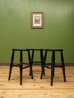 Set of Three Vintage Ebonized Stools (10 of 12) Set of Three Vintage Ebonized Stools (10 of 12)