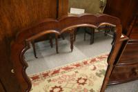 Mahogany Cross-banded Mirror with a Scalloped Top Edge (2 of 4) Mahogany Cross-banded Mirror with a Scalloped Top Edge (2 of 4)