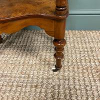 Fine Quality Small Victorian Figured Walnut Antique Whatnot (5 of 5) Fine Quality Small Victorian Figured Walnut Antique Whatnot (5 of 5)