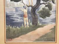 Watercolour "Bathers", by Joseph Smedley (4 of 6) Watercolour "Bathers", by Joseph Smedley (4 of 6)
