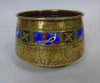 WMF Art Nouveau Planished Brass & Enamel Planter Jardiniere Albert Meyer (5 of 8) WMF Art Nouveau Planished Brass & Enamel Planter Jardiniere Albert Meyer (5 of 8)
