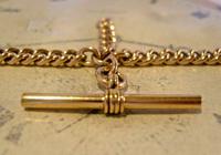 Victorian Pocket Watch Chain 1890s Antique 12ct Rose Rolled Gold Albert & T Bar (6 of 10) Victorian Pocket Watch Chain 1890s Antique 12ct Rose Rolled Gold Albert & T Bar (6 of 10)