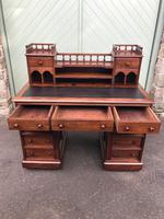 Antique Anglo Indian Teak Pedestal Writing Desk (9 of 13) Antique Anglo Indian Teak Pedestal Writing Desk (9 of 13)