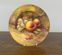 Scarce Royal Worcester Hand-painted Fine China Plate with Fruit