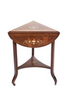 Fine Edwardian Inlaid Rosewood Drop Leaf Table (6 of 6) Fine Edwardian Inlaid Rosewood Drop Leaf Table (6 of 6)