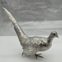 Antique Large Pair of European Sterling Silver Pheasants c.1900 (7 of 10) Antique Large Pair of European Sterling Silver Pheasants c.1900 (7 of 10)