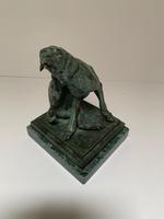 Charles Valton - 19th Century Bronze of Hound Scratching (2 of 5) Charles Valton - 19th Century Bronze of Hound Scratching (2 of 5)