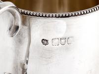 Plain Edwardian Silver Christening Mug with Scroll Handle and Beaded Border (2 of 6) Plain Edwardian Silver Christening Mug with Scroll Handle and Beaded Border (2 of 6)