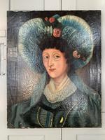 Antique Spanish oil painting study of a society lady with bonnet (6 of 10) Antique Spanish oil painting study of a society lady with bonnet (6 of 10)