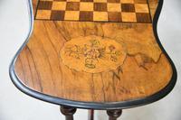 Antique Walnut Inlaid Victorian Games Table (4 of 10) Antique Walnut Inlaid Victorian Games Table (4 of 10)