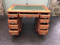 Antique Walnut Pedestal Writing Desk (pri) (8 of 10) Antique Walnut Pedestal Writing Desk (pri) (8 of 10)