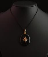 Victorian Onyx Mourning Locket, Seed Pearl Star, 15ct Gold (6 of 12) Victorian Onyx Mourning Locket, Seed Pearl Star, 15ct Gold (6 of 12)