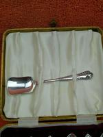 Vintage Sterling Silver Hallmarked Cased Tea Spoons & Shovel 1959 J B Chatterley & Sons Ltd (4 of 9) Vintage Sterling Silver Hallmarked Cased Tea Spoons & Shovel 1959 J B Chatterley & Sons Ltd (4 of 9)