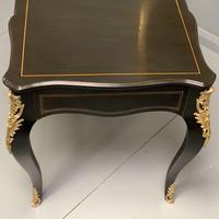 French black lacquer and brass bureau plat (10 of 11) French black lacquer and brass bureau plat (10 of 11)