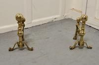Very Attractive Pair of Brass Andirons (2 of 5) Very Attractive Pair of Brass Andirons (2 of 5)