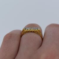 Antique Victorian Old Cut Diamond Five Stone 18k 18ct Yellow Gold Scroll Ring (9 of 9) Antique Victorian Old Cut Diamond Five Stone 18k 18ct Yellow Gold Scroll Ring (9 of 9)