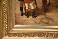 Oil Painting by Edward Benjamin Herberte "The Meet at Stonebridge" (5 of 6) Oil Painting by Edward Benjamin Herberte "The Meet at Stonebridge" (5 of 6)