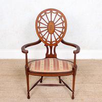 Antique Edwardian Armchair Inlaid Mahogany (3 of 10) Antique Edwardian Armchair Inlaid Mahogany (3 of 10)