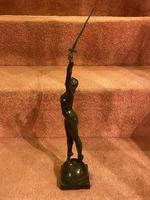 French Bronze Figure of Naked Woman Holding A Sword Aloft – ‘La Deliverance’ Signed: Emile Guillaume (7 of 7) French Bronze Figure of Naked Woman Holding A Sword Aloft – ‘La Deliverance’ Signed: Emile Guillaume (7 of 7)