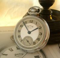 Vintage Pocket Watch 1955 Services Army Two Tone Dial Chrome Case FWO (3 of 10) Vintage Pocket Watch 1955 Services Army Two Tone Dial Chrome Case FWO (3 of 10)