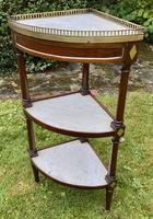 French Corner Stand in Mahogany & Marble (2 of 4) French Corner Stand in Mahogany & Marble (2 of 4)