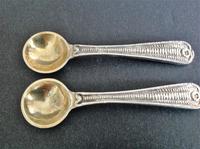Pair of Antique Victorian Silver Salts / Spoons - 1878 (9 of 9) Pair of Antique Victorian Silver Salts / Spoons - 1878 (9 of 9)
