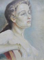 Oil on Canvas Portrait of Sarah Artist Peter Sanderson Mall Gallery Label Verso (9 of 10) Oil on Canvas Portrait of Sarah Artist Peter Sanderson Mall Gallery Label Verso (9 of 10)