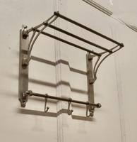Small French Art Deco Hat and Coat Rack, Pullman Railway Train Style Small French Art Deco Hat and Coat Rack, Pullman Railway Train Style