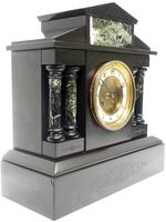Antique French Slate & Green Marble Mantel Clock Striking 8-day (9 of 9) Antique French Slate & Green Marble Mantel Clock Striking 8-day (9 of 9)