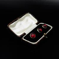Antique Boxed Cabochon Red Glass Gold Gilt Cuff Collar Studs (6 of 9) Antique Boxed Cabochon Red Glass Gold Gilt Cuff Collar Studs (6 of 9)