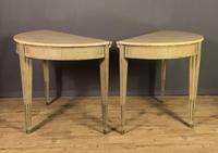 Pair of Swedish Gustavian Style Painted Marble Top Console Tables (8 of 12) Pair of Swedish Gustavian Style Painted Marble Top Console Tables (8 of 12)