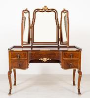 Quality Queen Anne Style Walnut Dressing Table & Mirror c.1920 (2 of 14) Quality Queen Anne Style Walnut Dressing Table & Mirror c.1920 (2 of 14)