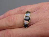 9ct Gold, Sapphire, Opal & Diamond Ring (6 of 6) 9ct Gold, Sapphire, Opal & Diamond Ring (6 of 6)