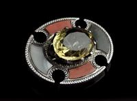 Antique Scottish Agate and Citrine Brooch, Sterling Silver (6 of 11) Antique Scottish Agate and Citrine Brooch, Sterling Silver (6 of 11)