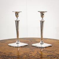 Pair George V Silver Candlesticks