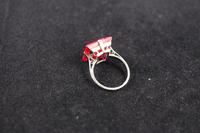 Gold mounted synthetic ruby ring (2 of 4) Gold mounted synthetic ruby ring (2 of 4)