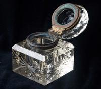 Victorian Cut Glass Crystal & Brass Inkwell (3 of 4) Victorian Cut Glass Crystal & Brass Inkwell (3 of 4)