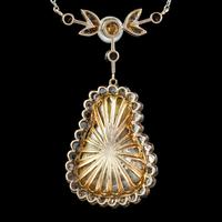 Art Deco Baroque Pearl Diamond Lavaliere Necklace 18ct Gold 2ct of Diamond c.1920 (6 of 9) Art Deco Baroque Pearl Diamond Lavaliere Necklace 18ct Gold 2ct of Diamond c.1920 (6 of 9)