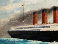 Huge Stunning Antique Seascape Oil Painting of Cunard's RMS Lusitania Ship c.1918 (8 of 16) Huge Stunning Antique Seascape Oil Painting of Cunard's RMS Lusitania Ship c.1918 (8 of 16)