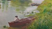 Original 1902 Antique French Riverscape Landscape Oil on Canvas Painting (8 of 13) Original 1902 Antique French Riverscape Landscape Oil on Canvas Painting (8 of 13)