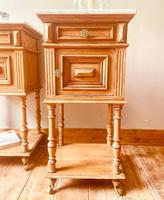 French Antique Oak Bedside Tables / Marble Bedside Cabinets / Nightstands (6 of 6) French Antique Oak Bedside Tables / Marble Bedside Cabinets / Nightstands (6 of 6)