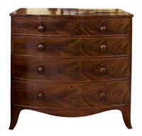 Early 19th Century Flame Mahogany Bow Chest (3 of 7) Early 19th Century Flame Mahogany Bow Chest (3 of 7)